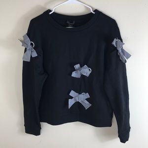 NWT Halogen Grommet Bow Sweatshirt